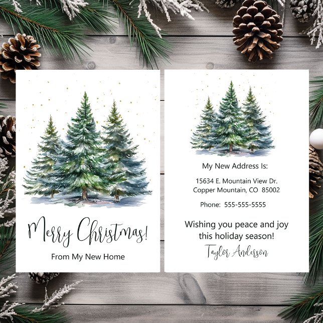 Anuncio Feliz Navidad Hogar Nuevo Árboles de Pino (Subido por el creador)