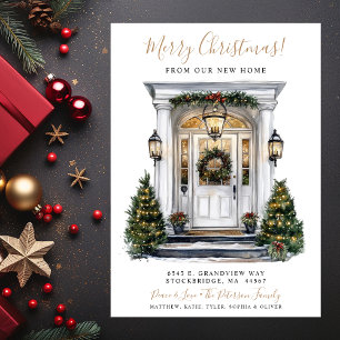Anuncio Feliz Navidad Nueva Casa Frente Puerta Mudanza