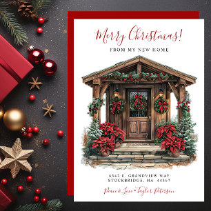 Anuncio Feliz Navidad Nueva Casa Frente Puerta Mudanza