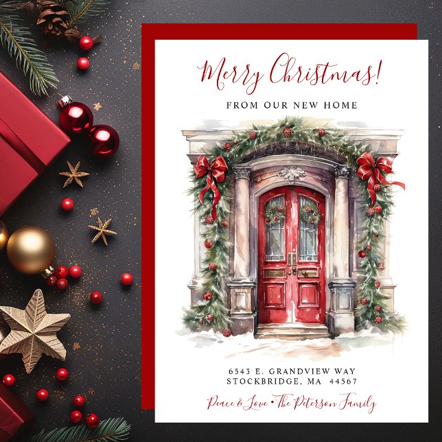 Anuncio Feliz Navidad Nueva Casa Puerta Roja Mudanza (Subido por el creador)