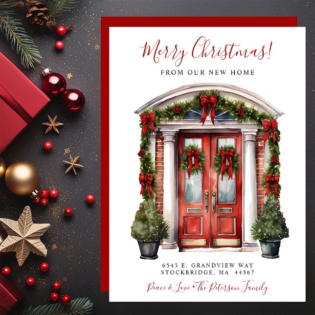 Anuncio Feliz Navidad Nueva Casa Puerta Roja Mudanza (Subido por el creador)