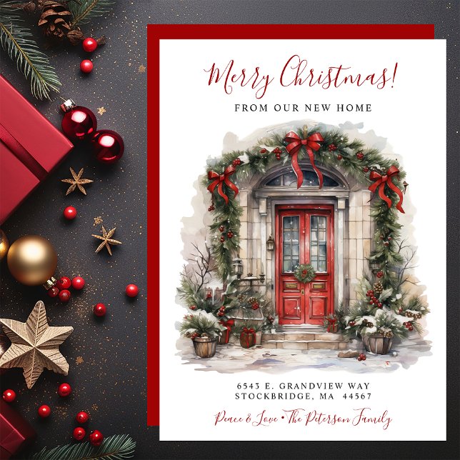 Anuncio Feliz Navidad Nueva Casa Puerta Roja Mudanza (Subido por el creador)