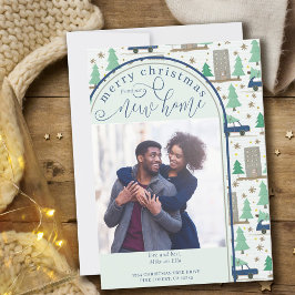 Anuncio Feliz Navidad Nuevo coche de fotos y departamento