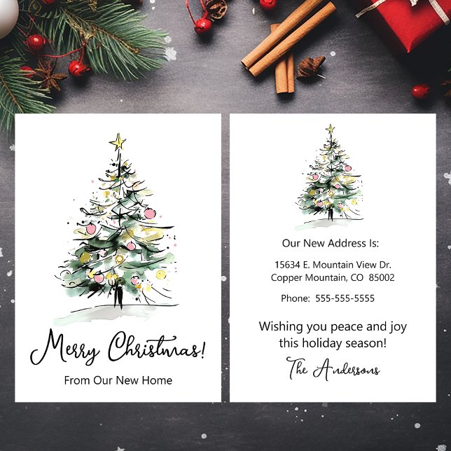 Anuncio Feliz Navidad Nuevo hogar Árbol de Navidad Moderno (Subido por el creador)