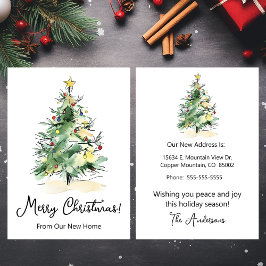 Anuncio Feliz Navidad Nuevo hogar Árbol de Navidad Moderno