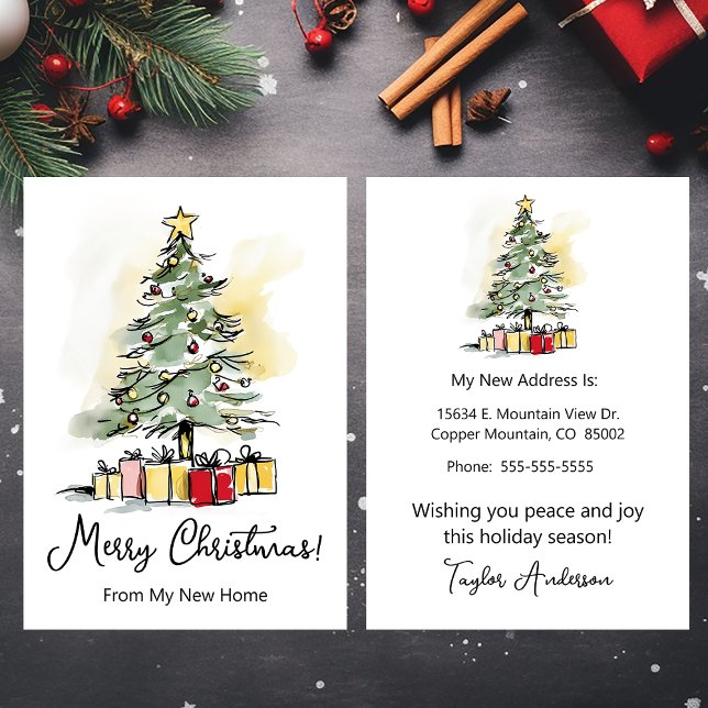 Anuncio Feliz Navidad Nuevo hogar Árbol de Navidad Moderno (Subido por el creador)