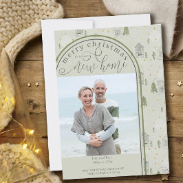 Anuncio Feliz Navidad Nuevo hogar foto Pine Village en mov