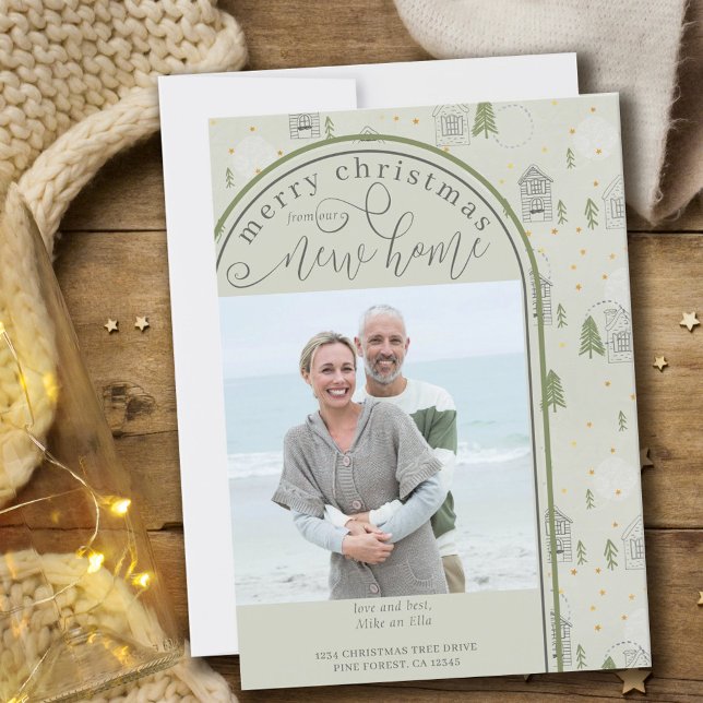 Anuncio Feliz Navidad Nuevo hogar foto Pine Village en mov (Subido por el creador)