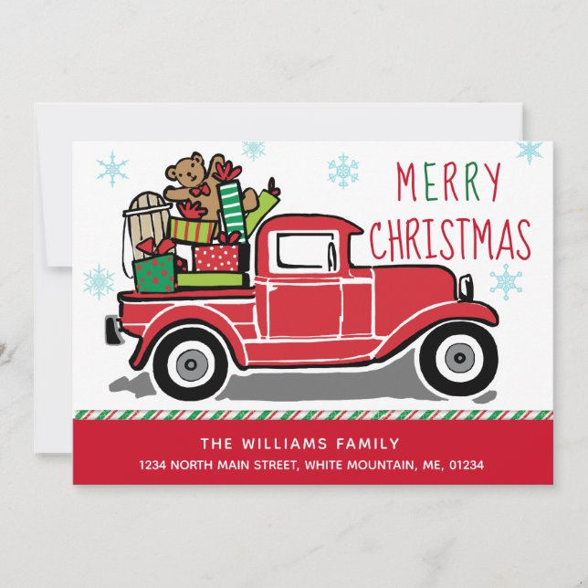 Anuncio Feliz Navidad Vintage Trucos en marcha (Anverso)