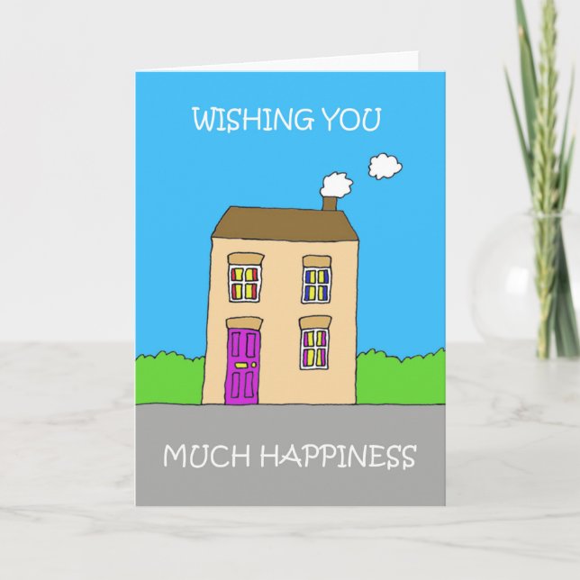 Anuncio Feliz Nuevo Hogar, Casa Personalizado Divertida. (Anverso)