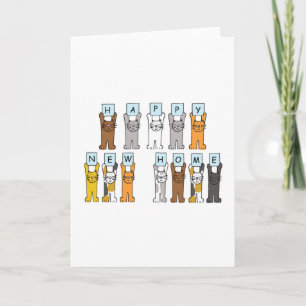 Anuncio Feliz nuevo hogar con gatos Personalizados