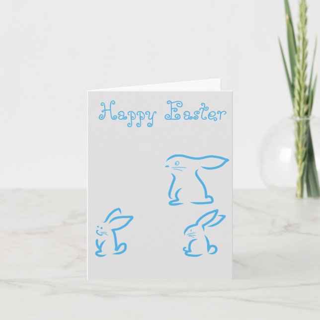 Anuncio Feliz Pascua Perfecta, Conejo Azul (Anverso)
