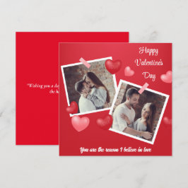 Anuncio Feliz Personalizado de San Valentín, foto y texto