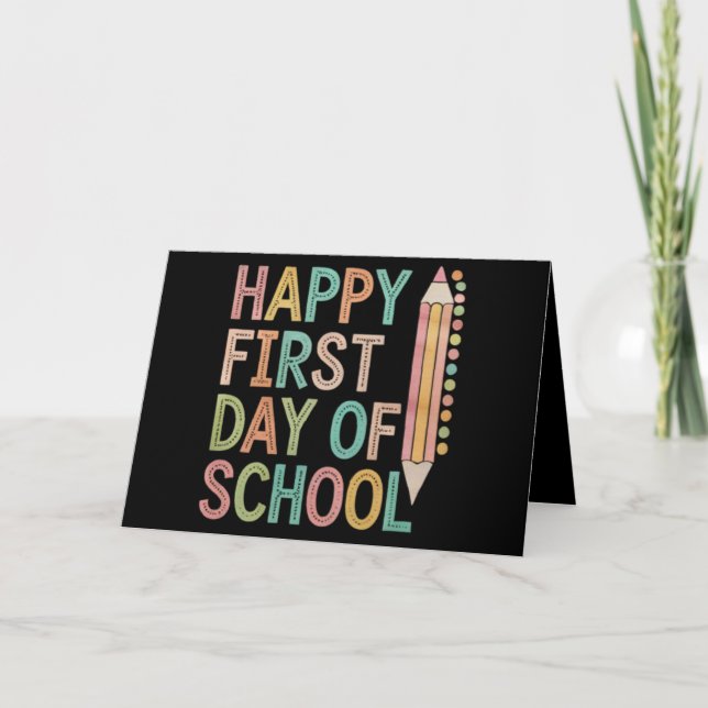 Anuncio Feliz Primer Día de Escuela Regreso a la Escuela (Anverso)