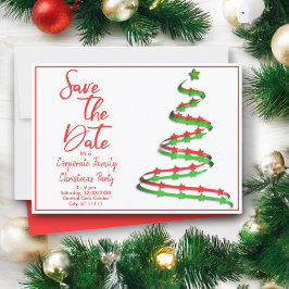 Anuncio Festeja Navidad Save The Date Árbol Contemporáneo
