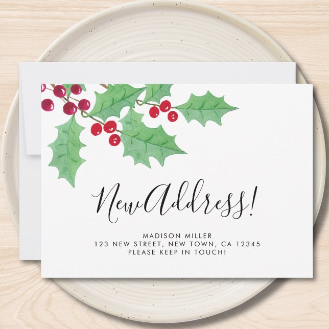 Anuncio Festive Holly New Address Moving  (Subido por el creador)