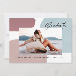 Anuncio Festividad de graduación fotográfica pintada abstr