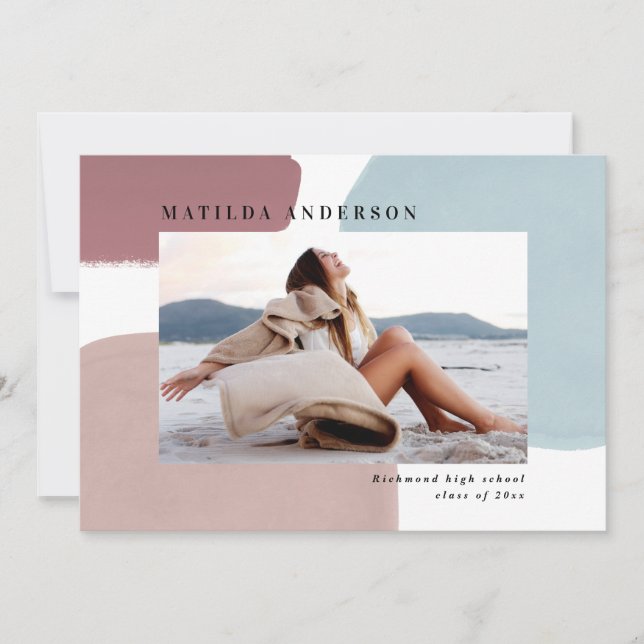 Anuncio Festividad de graduación fotográfica pintada abstr (Anverso)