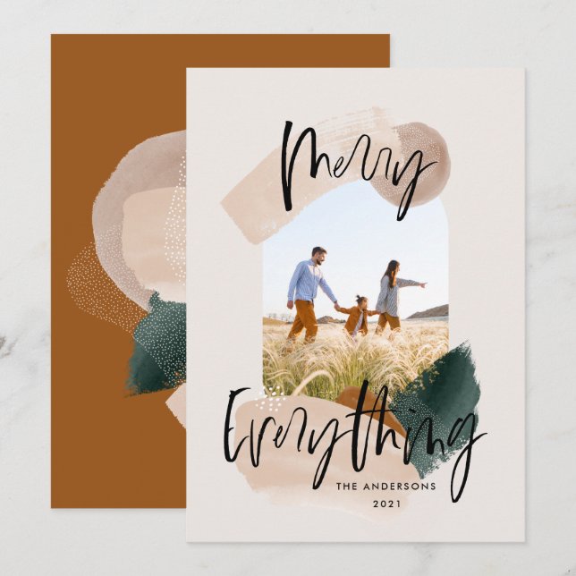 Anuncio Festividad de los modernos y abstractos Navidades  (Anverso / Reverso)