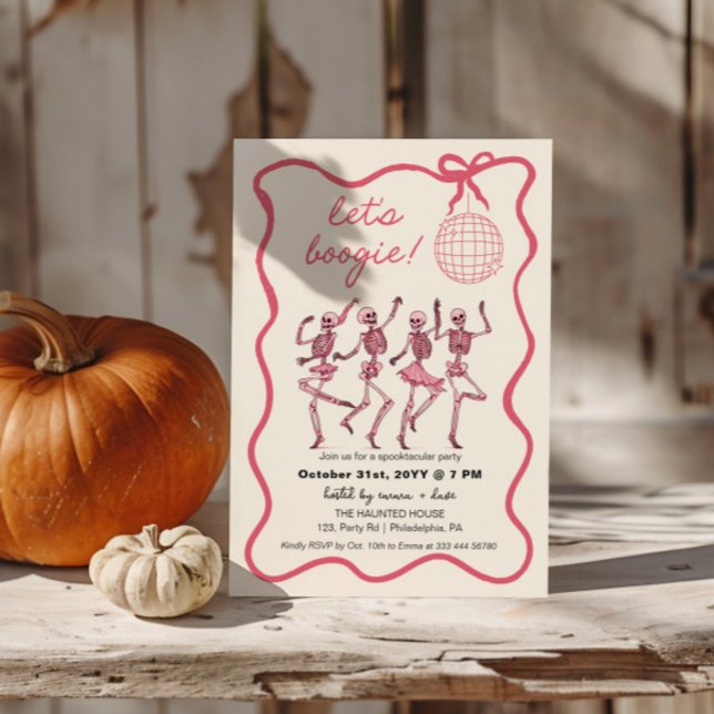 Anuncio Fiesta bailarina rosada de Halloween | Esqueletos  (Subido por el creador)