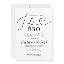 Fiesta de compromiso Black And White I DO BBQ