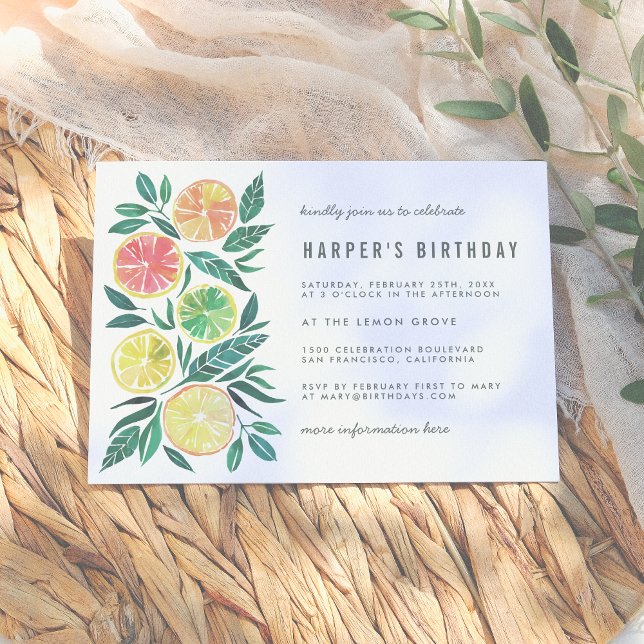 Anuncio Fiesta de Cumpleaños de Frutas Cítricas de Verano  (Subido por el creador)