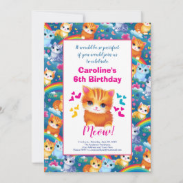 Anuncio Fiesta de cumpleaños para gatitos Chicas en arbust