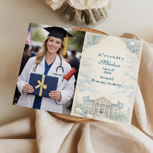 Fiesta de Graduación de Dentista con Abrigo Blanco