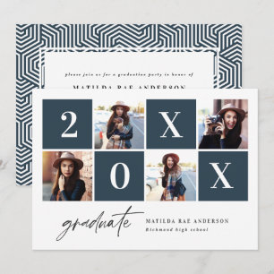 Anuncio Fiesta de graduación de tipografía fotográfica geo