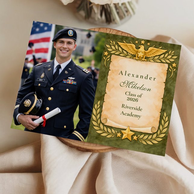 Anuncio Fiesta de Graduación Militar Vintage (Subido por el creador)