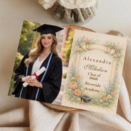 Anuncio Fiesta de Graduación Romántica Pastel