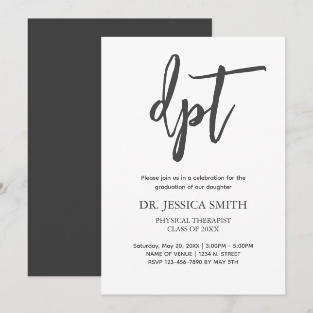 Anuncio Fiesta de Graduación Terapéutica Física Simple (Anverso / Reverso)