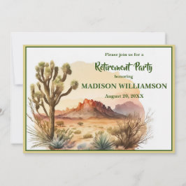 Anuncio Fiesta de Jubilación Escenario de Acuarela del Sur