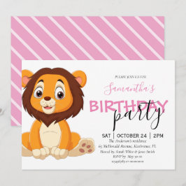 Anuncio ¡fiesta de primer cumpleaños de la niña!