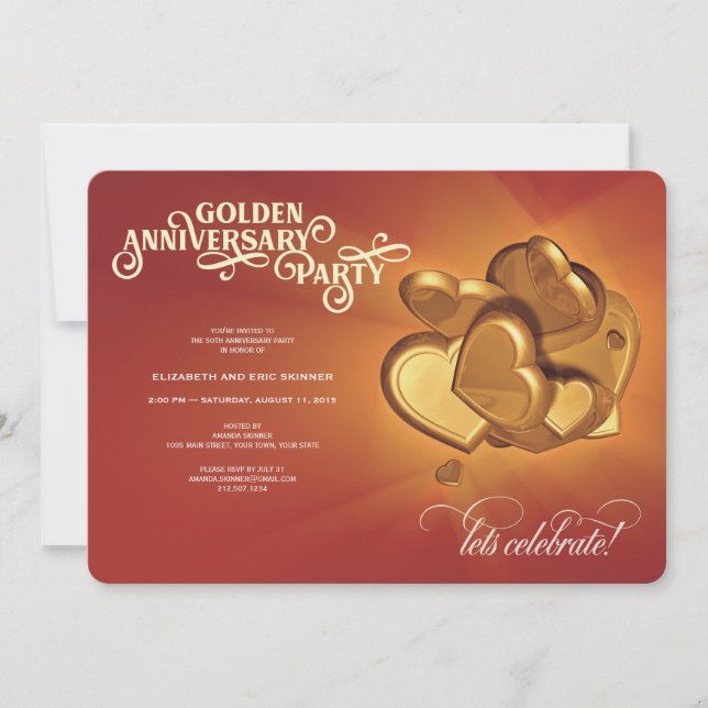 Anuncio Fiesta del 50 aniversario de bodas (Versión 1) (Anverso)