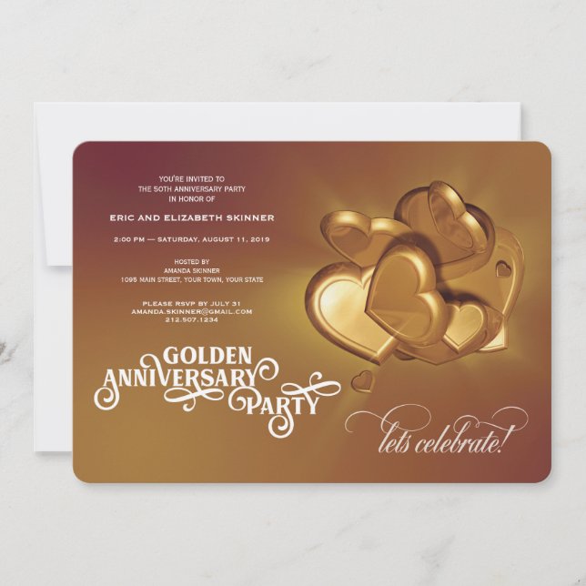 Anuncio Fiesta del 50 aniversario de bodas (Versión 2) (Anverso)