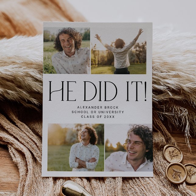 Anuncio Fiesta Moderna Lo Hizo Collage de fotos Graduación (Subido por el creador)