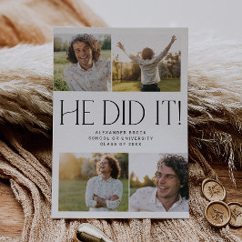 Anuncio Fiesta Moderna Lo Hizo Collage de fotos Graduación