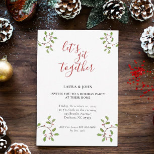 Anuncio fiesta navideña moderna y minimalista