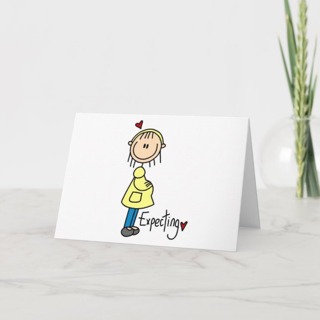 Anuncio Figura de palo Esperando bebé (Anverso)