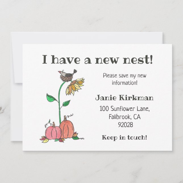 Anuncio Fila en el nido con las calabazas caer nueva direc (Anverso)