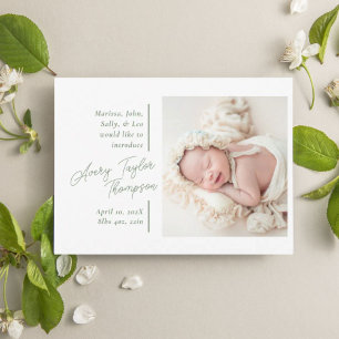 Anuncio Firma Script Photo Modern Baby Birth