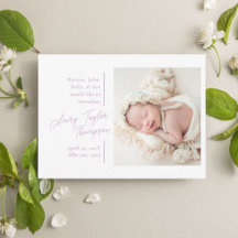 Firma Script Photo Modern Baby Birth