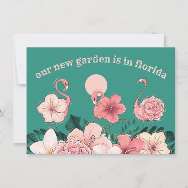 Anuncio Flamingos en el jardín trasladados a Florida nueva (Anverso)