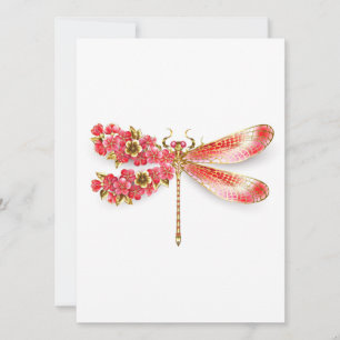 Anuncio Flor libélula con sakura de joyas