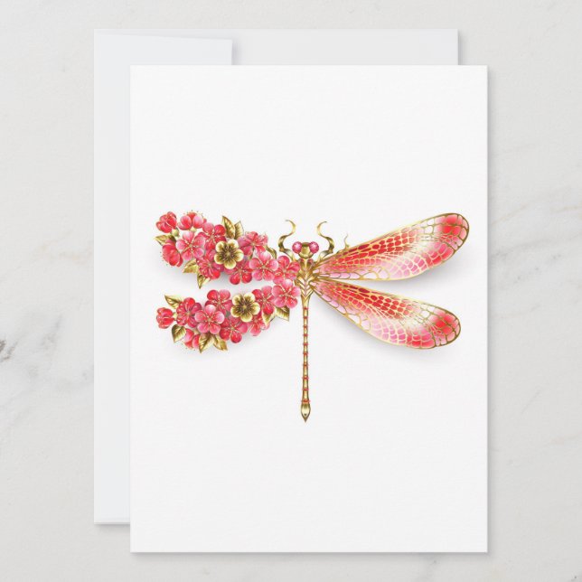 Anuncio Flor libélula con sakura de joyas (Anverso)