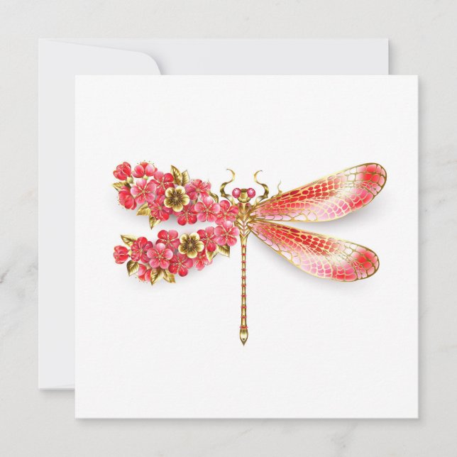 Anuncio Flor libélula con sakura de joyas (Anverso)