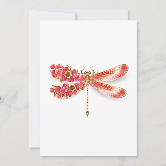 Anuncio Flor libélula con sakura de joyas (Anverso)