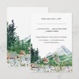 Anuncio Flor silvestre montañosa rústica | RSVP de boda