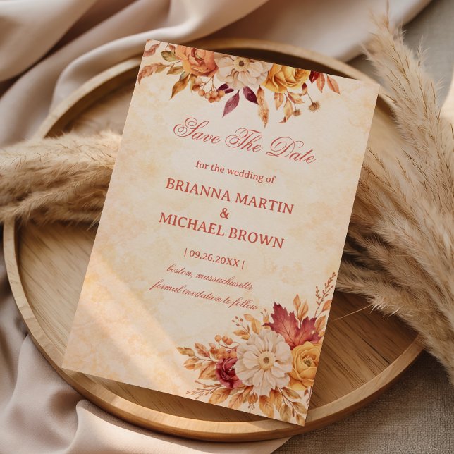 Anuncio floral de otoño elegante neutral (Subido por el creador)